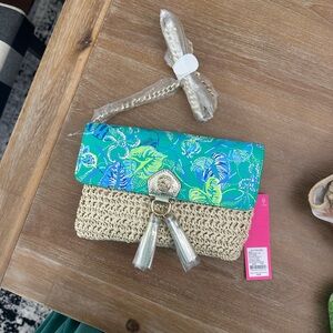 NWT Lilly Pulitzer Straw Crossbody